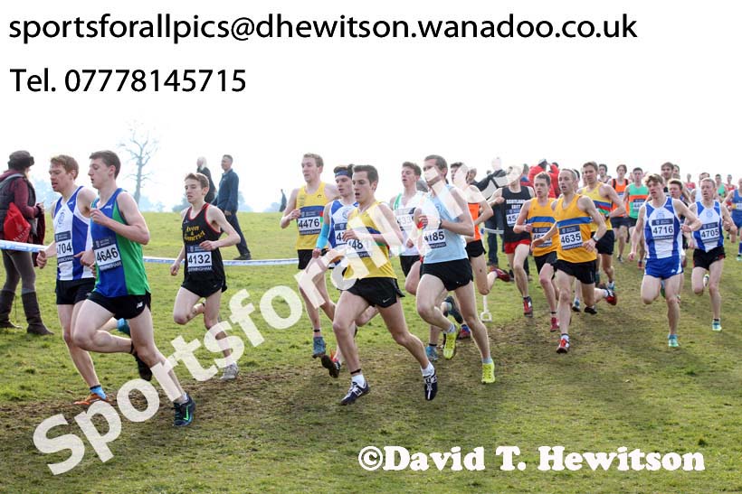 Senior mens 2016 Inter Counties Cross Country Champs. and Cross Challenge Final, Cofton Park, Birmingham. Photo: David T. Hewitson/Sports for All Pics